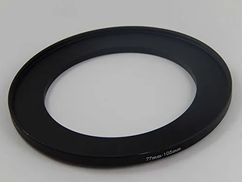 vhbw Adattatore Metallico Step UP per Filtri 77mm-105mm Nero per Fotocamera Fuji/Fujifilm XF 100-400 mm F4.5-5.6 R LM OIS WR