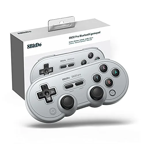 8Bitdo SN30 Pro Wireless Bluetooth Controller con Joystick Rumble Vibration Cavo USB-C Gamepad Compatibile con Switch, Windows, Mac OS, Android, Steam