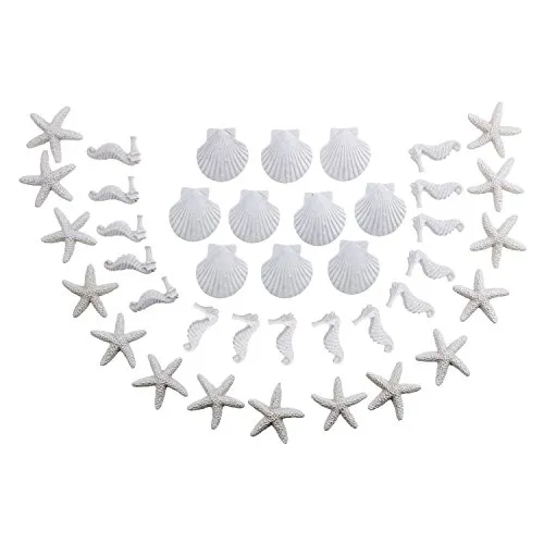 Ljy, set di 40 stelle marine, conchiglie e cavallucci marini decorativi, set da matrimonio e decorazione per la casa, adatto a progetti creativi