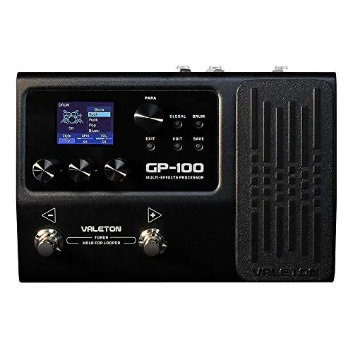 Valeton GP-100 Guitar Bass Amp Modeling IR Cabinets Simulation Multi Language Multi-Effects with Expression Pedal Stereo OTG USB Audio Interface