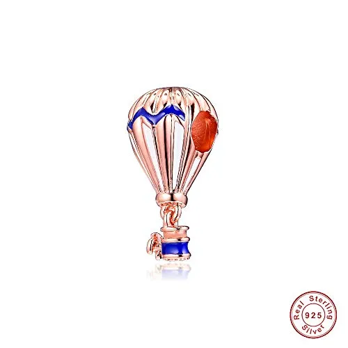 COOLTASTE 2019 Estate Blue Hot Air Balloon Rose Bead in argento 925 fai da te adatto per braccialetti Pandora originali
