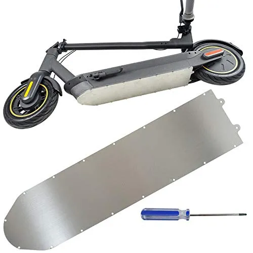 Iycorish Scooter Elettrico Protezione nel Alluminio Protezione nel Metallo Armatura Coperchio Inferiore Batteria per Ninebot Max G30