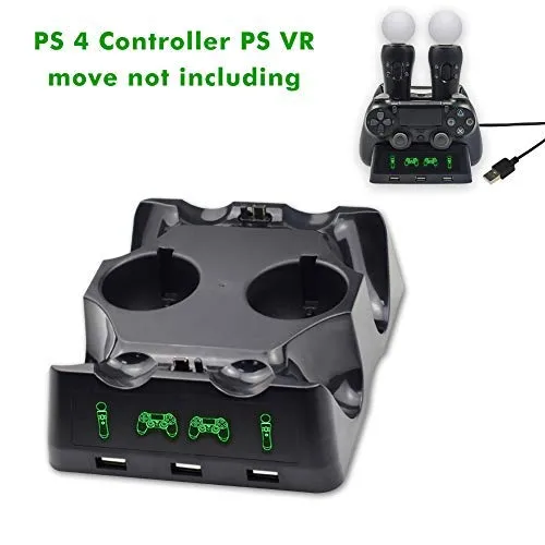 PS 4 / PS VR Docking Station, Dual Docking Station PlayStation 4 / PS 4 / PS VR Move Controller for Sony PlayStation4 / PS4 Pro / PS VR / PS4 VR