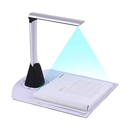 Aibecy Document Camera Scanner 5 Mega-pixel HD A4 Dimensione di Scansione con Funzione LED Luce per Office Book Immagine