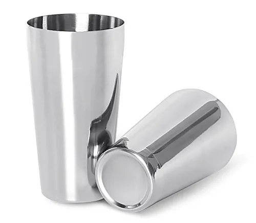 Lanzon, shaker Boston per cocktail: shaker Boston in acciaio inox, 2 pezzi, peso 510 g e 770 g non appesantiti, set da bar per baristi professionisti e amanti dei cocktail casalinghi