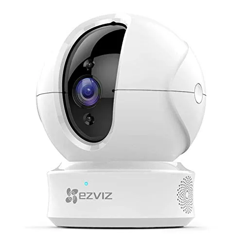 EZVIZ C6CN Telecamera di Sorveglianza 1080p, Telecamera Wi-Fi Interno, Copertura visiva a 360°, Audio Bidirezionale, Maschera Intelligente della Privacy, Tracciamento del Movimento, Cloud, Alexa
