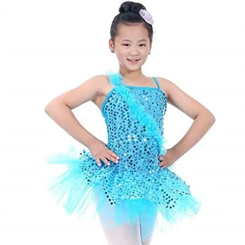 YYF Morbido Pannello Esterno di Ballo di Ballo Bambini Abbigliamento Balletto Ragazze del Pannello Esterno Bretelle Conjoined Stage Performance Abbigliamento Practice Fluffy Skirt Sudore