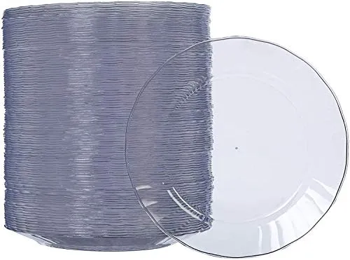 AmazonBasics - Piatti di plastica, monouso - Confezione da 100 pezzi, 19 cm