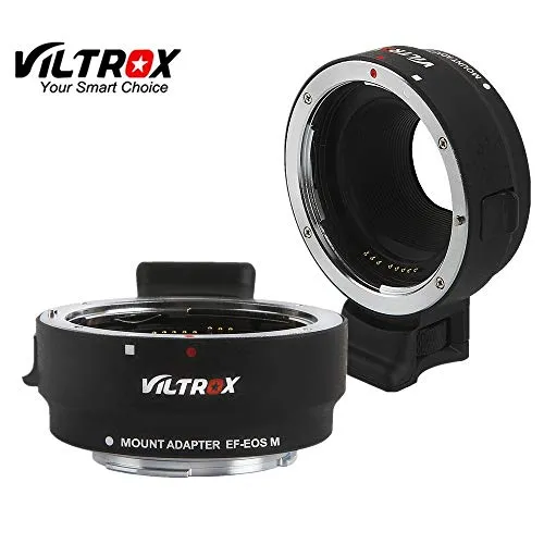 VILTROX EF-EOSM - Adattatore elettronico per obiettivo per obiettivo Canon EOS EF EF-S per EOS M EF-M M2 M3 M5 M6 M10
