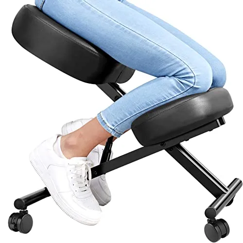 BATHWA sedia ergonomica per le ginocchia, sedia per computer regolabile in altezza con ruote per la casa e l'ufficio