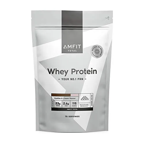 Marchio Amazon - Amfit Nutrition Proteine del Siero di Latte in Polvere 2.27kg - Crema e Cookies (precedentemente marchio PBN)