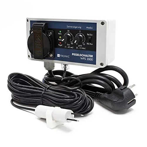 H-Tronic Interruttore di livello WPS 3000 con sensore dell’acqua e cavo 10m 3000W