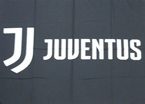Bandiera grande logo scacchi Juventus 100x140 cm Flag Juve Prodotto Ufficiale