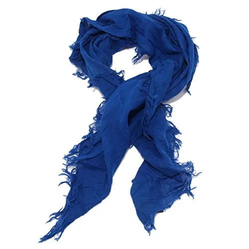 WOOLRICH 1269W sciarpa bimbo cobalt blue scarf cotton kid [TAGLIA UNICA]