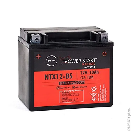 NX - Batteria moto NTX12-BS Equivalente YTX12-BS 12V 10Ah - ETX12-BS;ETX12BS;GTX