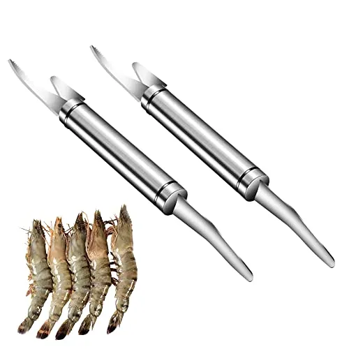 LONGHAO 2 pcs,5 In 1 Multifunctional Shrimp Line Fish Maw Knife,Shrimp Line Knife,Gamberetti Line Coltelli,Strumento Per Sbucciare Gamberetti,Sbucciatrice Per Gamberetti,Per La Cucina