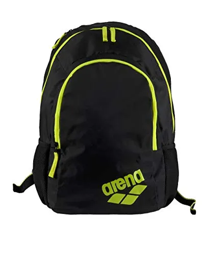 Arena Spiky 2, Zaino Sportivo Unisex Adulto, Nero (Giallo Fluo), Taglia Unica