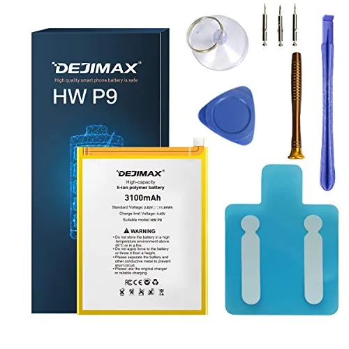 DEJIMAX Alta capacità 3100mAh Batteria per Huawei P9/P9 Lite/P10 Lite/P20 Lite/Honor 8, 3100 mAh Batteria di ricambio agli ioni di litio ad alte prestazioni