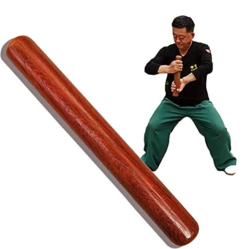 Tai Chi Stick Tai Chi Righello per Taiji Kung fu Arti Marziali Rafforzare Bod Sport Esercizio Fitness Taiji Kungfu Qigong Wingchun Shaolin Bastone Produzione Classica in Legno M(Color:Redwood33*3.5cm)