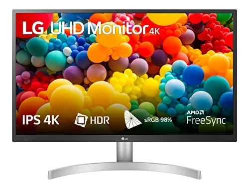 LG 27UL500P Monitor 27" UltraHD 4K LED IPS HDR 10, 3840x2160, 5ms, AMD FreeSync 60Hz, HDMI 2.0 (HDCP 2.2), Display Port 1.4, AUX, Flicker Safe, Bianco