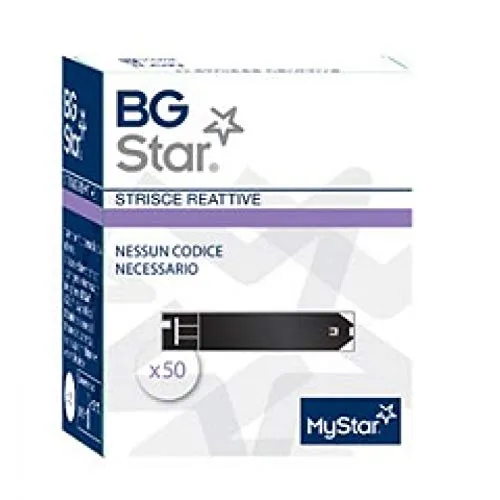 BGSTAR - 50 Strisce Reattive per il Controllo della Glicemia - BG STAR MYSTAR