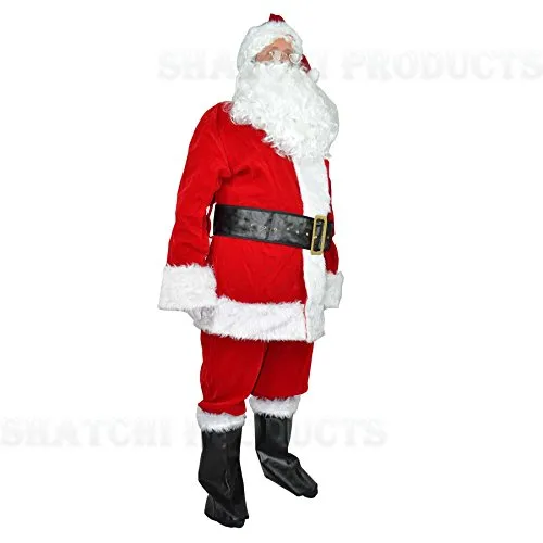GoodsOnline24/7 Costume da Babbo Natale di Lusso, 8 Pezzi, Taglia XL