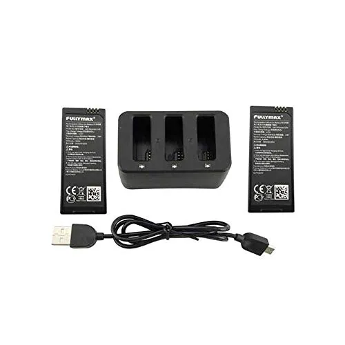 Caricabatteria USB 3 in 1 con 2PCS 3.8V 1100mAh batteria al litio per DJI Ryze Tello RC Drone