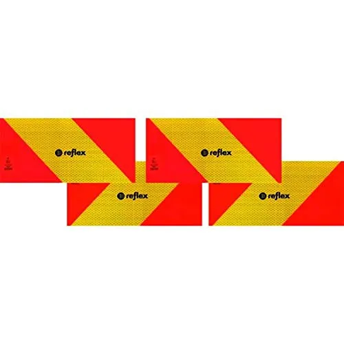 StickersLab - ECE 70.01 Pannelli rifrangenti per motrice kit da 4 pezzi in classe 3 alluminio (Alluminio)