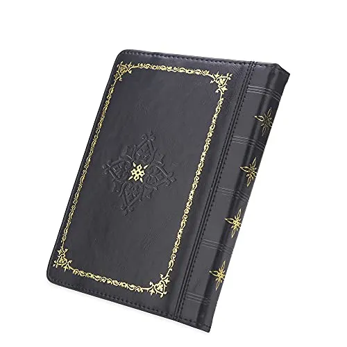 Enjoy-Unique, custodia a libro in pelle poliuretanica, ideale per eBook reader da 6 pollici Sony, Kobo, Pockbook, Nook e Tolino, colore nero