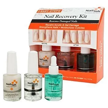 Nail Tek New Restore Damaged Nails Kit, Intensive Therapy II 0.5 fl oz, Foundation II 0.5 fl oz and Renew 0.5 fl oz by Nail Tek