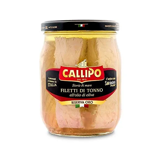 Callipo - Riserva Oro Filetti di Tonno all'Olio di Oliva G. 550 - Vaso Vetro