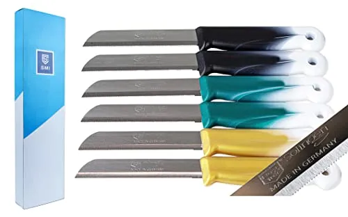 SMI - 12 PCS Solingen Coltelli vegetali Professionale coltelli da Frutta Coltelli da Chef coltelli da Cucina Acciaio Inossidabile Utensili da Cucina