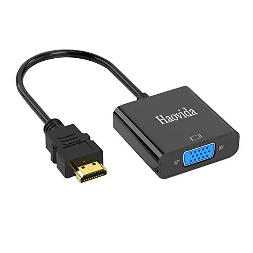 Haovida Adattatore HDMI a VGA, HDMI-VGA Placcato in Oro (da Maschio a Femmina) per Computer, Desktop, Laptop, PC, Monitor, proiettore, HDTV, Chromebook, Raspberry Pi, TV Box , Xbox ECC.