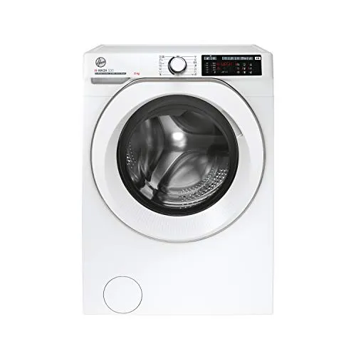 Hoover HW 48AMC/1-S H-WASH 500 Lavatrice Smart 8 Kg, 1400 Giri, Wi-Fi + Bluetooth, Carica Frontale, Funzione Vapore, Motore Inverter, Libera Installazione, 60-54-85 cm, Bianco, Classe A