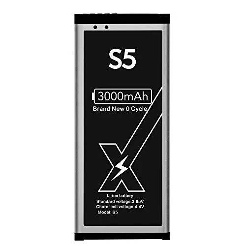 DEJIMAX Batterie per SAMSUNG Galaxy S5, 3000mAh NFC di ricambio per cellulari per Galaxy S5 I9600 G900 for EB-BG900BBC