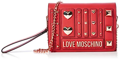 Love Moschino Pu, Borsa a Mano Donna, (Rosso), 16x24x3 cm (W x H x L)