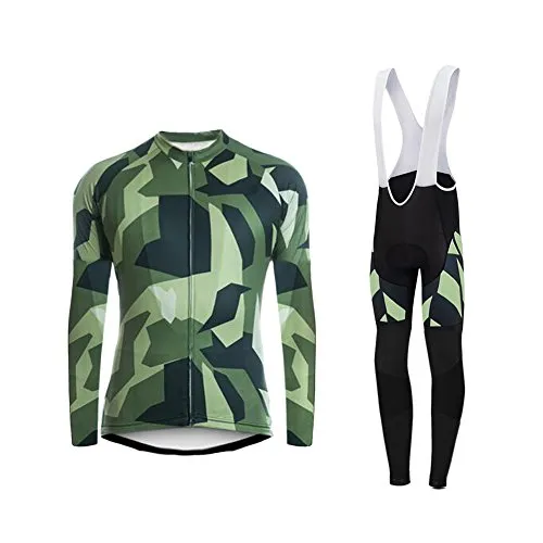 Uglyfrog JKTWC14 Termico Invernale Uomo Sport All'aria Aperta Usura Manica Lunga Magliette + Pantaloni corti per Uomo Bicicletta bici Abbigliamento Triathlon Wear