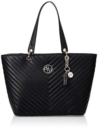 Guess Kamryn Tote Borsa da Donna, Nero, Taglia Unica