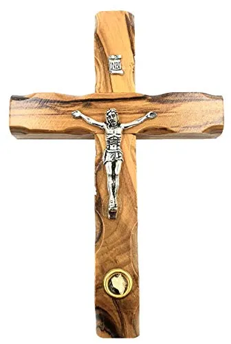 12cm Catholic Cross Crucifix With Holy Land Stone For Wall Gift (Ow-Crs-046) by Zuluf