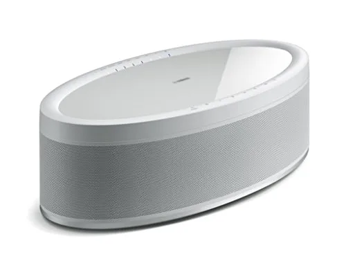 Yamaha MusicCast 50 WX-051 Diffusore wireless – Speaker bluetooth per l'ascolto di musica in streaming – Multiroom WiFi, Bluetooth, Airplay, Design moderno, Bianco