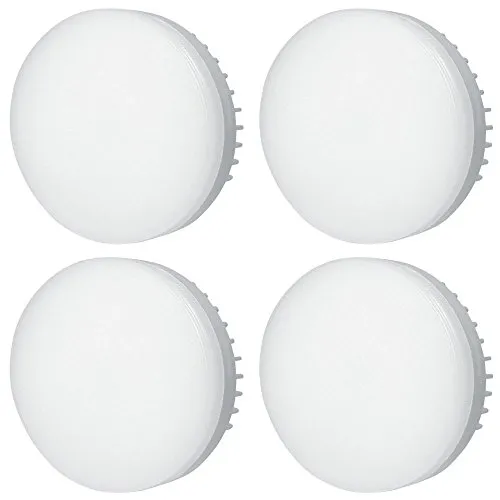 DASKOO Confezione da 4 lampadine a LED GX53, 5 W = 40 W, in alluminio + PC bianco freddo, AC 85-265 V