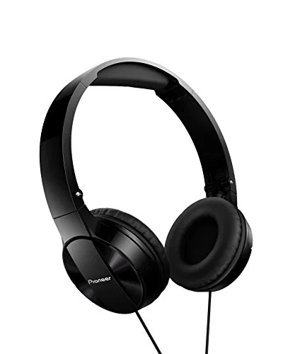 Pioneer MJ503 Cuffie On-Ear con cavo (qualità audio elevata e bilanciata, archetto imbottito, pieghevole e facile da trasportare, certificato per iPod, iPhone e iPad), nero