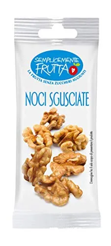 Eurocompany Noci Sgusciate "Semplicemente Frutta" - La Frutta Senza Zuccheri Aggiunti e Senza Conservanti - 12 bustine da 25g