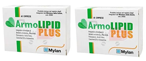 BUYFARMA PROMO PACK - 2X ARMOLIPID PLUS (120 COMPRESSE) + OMAGGIO - Confezione Originale Ufficiale Mylan Italia - NO IMPORTAZIONE O RICONFEZIONAMENTO