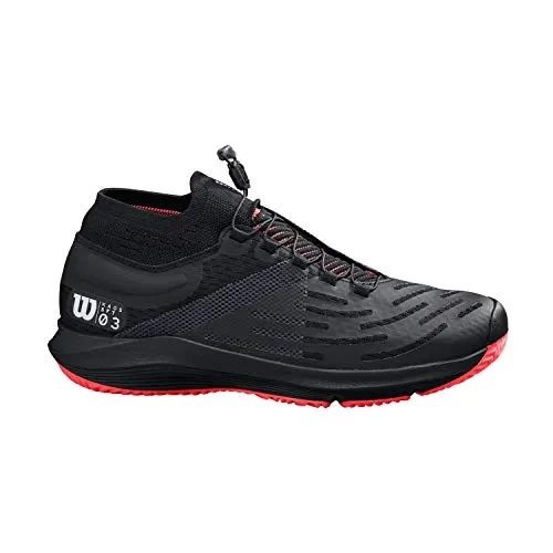 Wilson Kaos 3.0 SFT, WRS326070E070, Scarpe da Tennis, per Tutte Le Superfici e Tutti i Tipi di Giocatori Uomo, Nero/Rosso, 41 EU