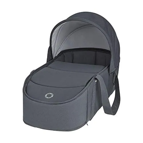 Maxi-Cosi Laika - Navicella morbida leggera e compatta per il comfort del bambino, compatibile con il passeggino Laika 2, colore: grafite