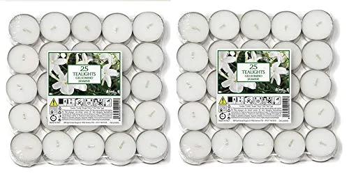 Price's Candles 021961D - Candele profumate al gelsomino, confezione da 50