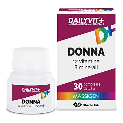 Massigen Dailyvit+ Donna - Mutltiminerale e Multivitaminco per le Donne - 30 compresse - 36 gr