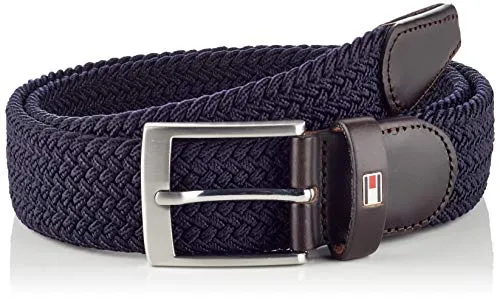 Tommy Hilfiger New Adan Belt 3.5cm Cintura, Blu (Sky Captain 422), 7 (Taglia Produttore: 95) Uomo