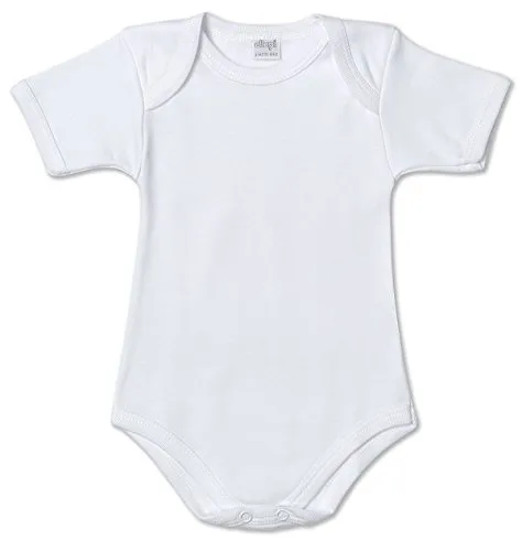 Ellepi Confezione da 2 Body Americano Mezza Manica Neonato NEONATA Cotone GARZATO. Realizzato con Filato in Puro Cotone